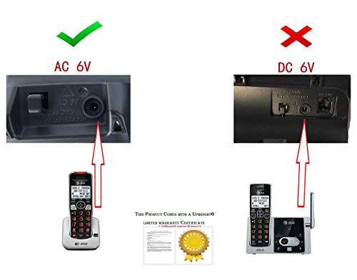 Адаптер за AT & T AC за CL82509 - VTech AC адаптер - U060030A12V - AC 6V 300MA E178074