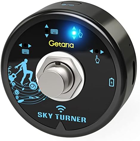 Getaria Bluetooth Page Turner Pedal USB USB за полнење на безжичен лист страница Тарнер педал за нозе за таблет компјутери/мобилни телефони