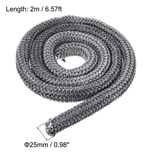 Patikil 6.57FTX0.98INCH јаже со фиберглас, тркалезно плетенка јаже со висока температура шпорет заптивка за заптивка за печка за печка печка,