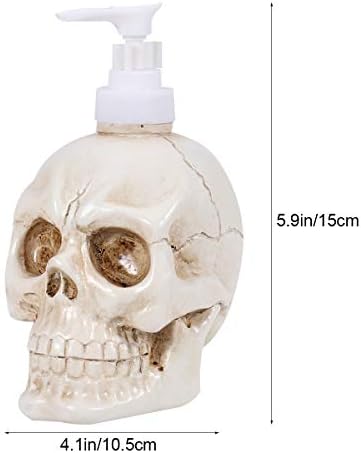 Абоофан 350мл диспензерот за сапун креативен череп облик на шише течен сапун торбичка сапун диспензерот со меморен сапун шишиња- 7х10.