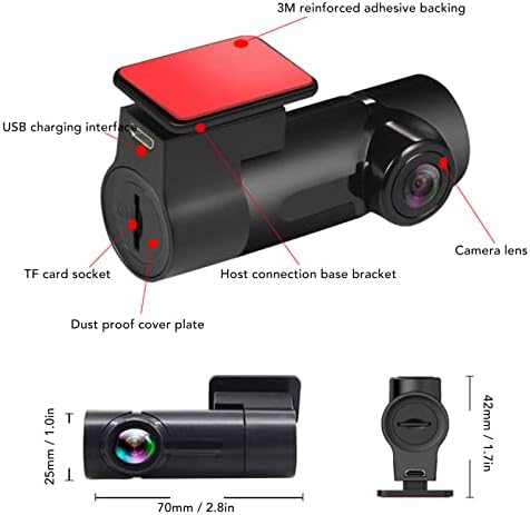Автомобил Возење Видео Рекордер, Автомобил Цртички Камера 1080p Ноќ Визија WiFi Јамка Снимање Паркинг Мониторинг Стан Контрола Автомобил Видео