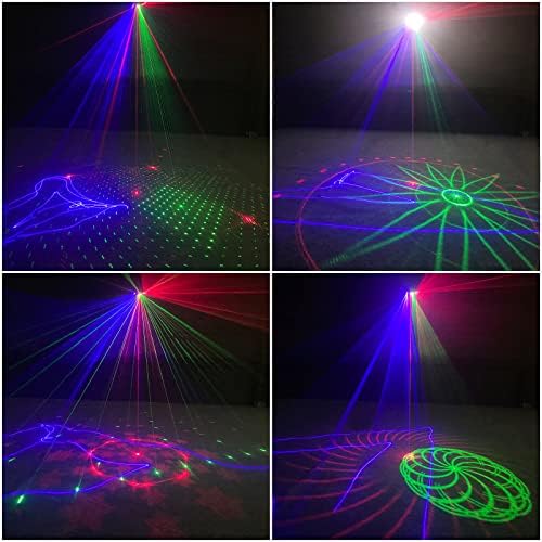 DJ Party Lights, Fuwerk 5 во 1 RGBW мешан ефект диско -сценски светло музички звук активирани обрасци за скенирање светла со далечински управувач