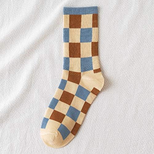 Classенски есен и зимски чорапи класични шарени топли чорапи меки чорапи во стил на гроздобер