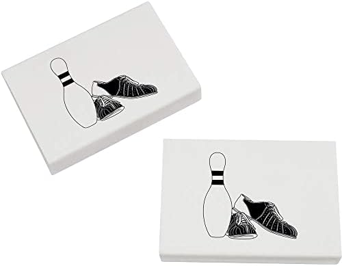 Azeeda 2 x 45mm 'Bowling Pin and Shoes' Erasers/umbers