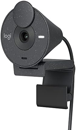 Логитех Брио 300 графит 1080п веб камера со автоматска корекција на светлината, микрофон за намалување на бучавата и USB-C Поврзување