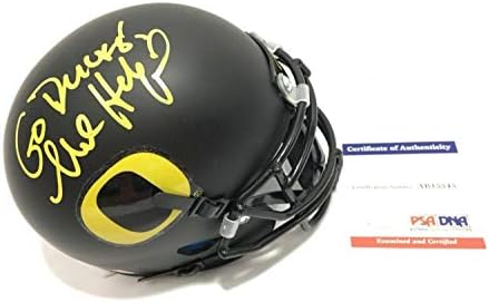 Марк Хелфрих автограмирал потпишан Орегон мини шлем! PSA/DNA COA