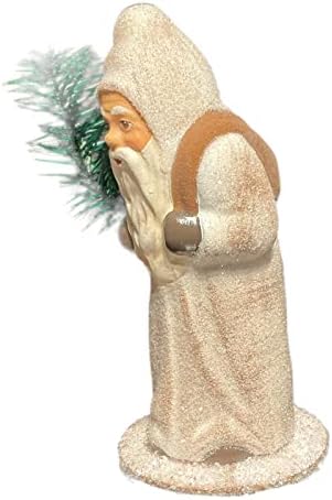 Компанија за трговија со врвни врвни врвни производи Ино Шалер стар финиш бел палто Дедо Мраз со дрво германска хартија Маче 5,25 инчи