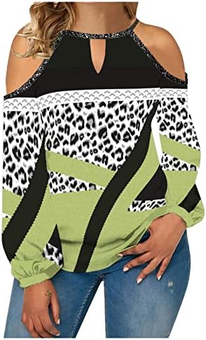 Womenените плус големина обичен пулвер руно против џемпер на вратот врвови со долги ракави печати џемпер секојдневни блузи кошули