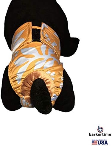 Пелени За Мачки баркер-Направени Во САД-Син Хавајски Цвет Од Хибискус На Кафеава Водоотпорна Премиум Пелена За Мачки За Веселба, Прскање