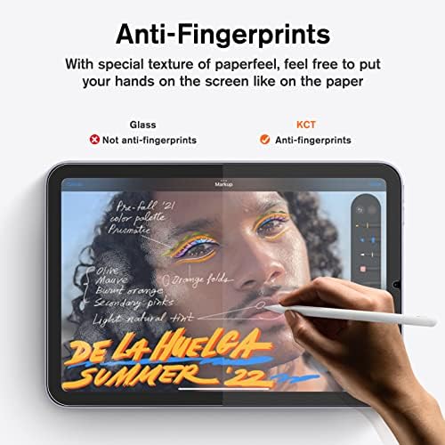 KCT [2 Пакет Paperfeel Заштитник На Екранот Компатибилен Со Нови iPad Мини 6, Анти-Отсјај&засилувач;Анти-Отпечаток од прст&засилувач;Мат