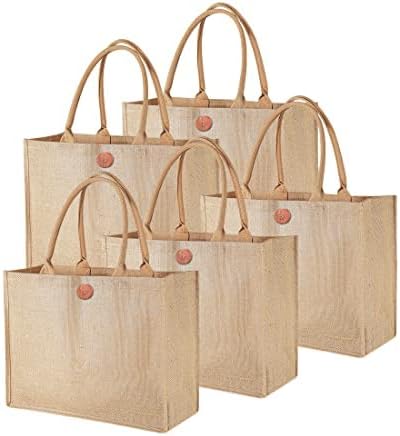 Облачна шума намирници за купување торбичка 5 пакувања торбички торбички големи торби за плажа за жени тота чанта Рачно изработена ткаени