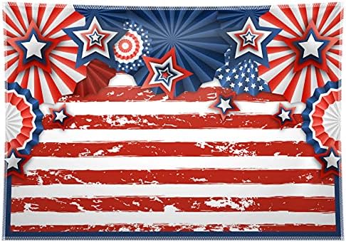 10x8ft Американско знаме 4 -ти јули позадина САД Ретро дрвен под патриотска независност Ден на фотографија Позадина Ветерани Спомен -Национален