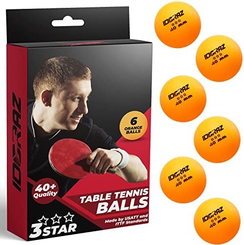 Топки за пинг-пинг-пинг-6 пакувања бели & 6 пакувања портокалови-3-starвезди 40+ топки за тенис на табели погодни за големи