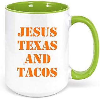 Исус Тексас и Такос / ТЕКСАС Кафе Кригла / Религиозна Чаша/Сублимиран Дизајн