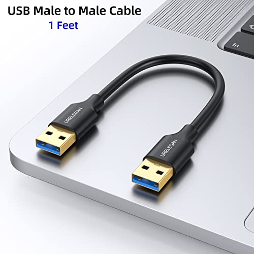 URELEGAN USB ДО USB Кабел 1 Стапки, USB 3.0 МАШКИ ДО Машки USB Тип Кабел Со Позлатен Конектор За Пренос На Податоци Компатибилен