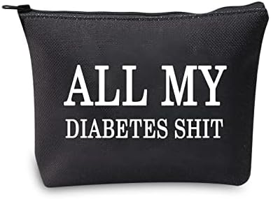 MBMSO Сите мои дијабетес срамота торба смешни дијабетични подароци дијабетес носејќи торба за дијабетична торба за торбичка за дијабетична
