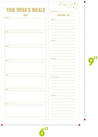 90 страници Неделен планер список со список за белешки за да се направи список со магнет за шкафче за фрижидер