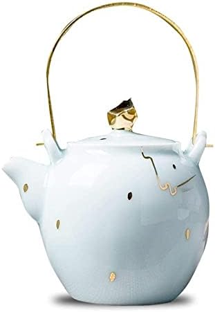 Чајник чајник керамички златен чај со рачно насликан чај сет чајник единечен тенџере чајник чајник
