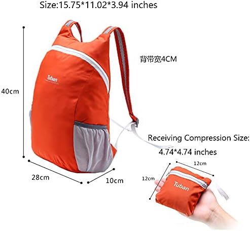 Bonven лесен ранец на ранецот што може да се преклопи ултра лесна пакувачка пакувачка рак, обичен мал пакет за пешачење за кампување патување