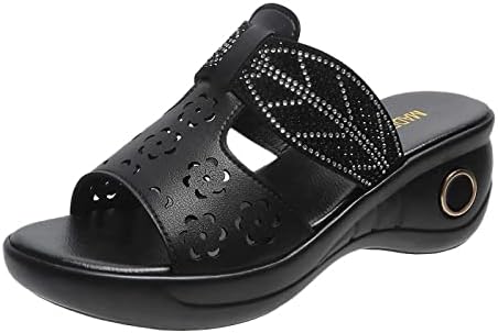 Orенски ортопедски сандали со лак за поддршка облечени сандали летни исечени атлетски влечки за мајка
