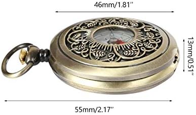 Aflhyjk гроздобер бронзен компас џеб часовник дизајн на отворено пешачење навигација дете подарок ретро метал преносен компас