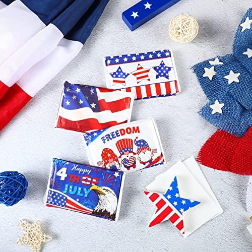 Colarr 24 пакува тенок пакет ткиво на лицето 4 -ти јули патни ткива 3 ply Американско знаме џебни ткива Мало ткиво пакува патриотски ткива