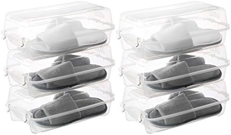 Кутија за складирање на влага Haieshop кутија за влага, транспарентна густа пластична кутија за складирање чевли, може да се надреди собрана