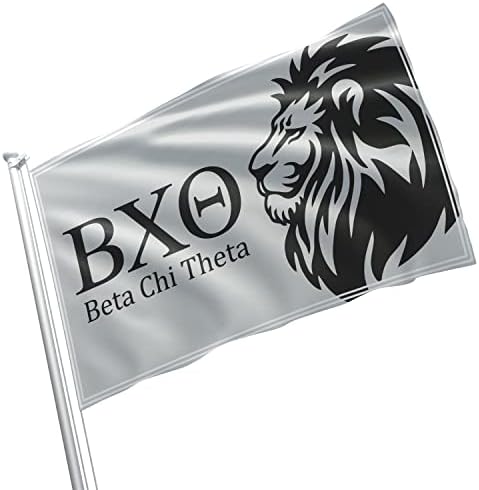 Бета Чи Тета лиценцирано знаме 3x5 стапки за дома, бизнис, подрум, гаража. Трајни полиестер, метални громи за висина, отпечатена