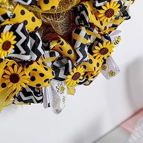 Вештачки цвеќиња во вазни виси приврзоци вештачки пчели лисја симулација гарланд сончоглед свадба венчаница дома декор faux зелка за отворено
