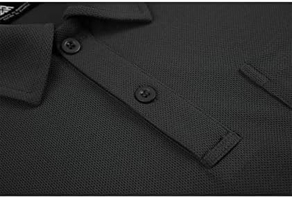 Swisswell 3 Pack Golf Polo кошула за мажи со кратки ракави за влага за летни летни кошули со кокошки кошули