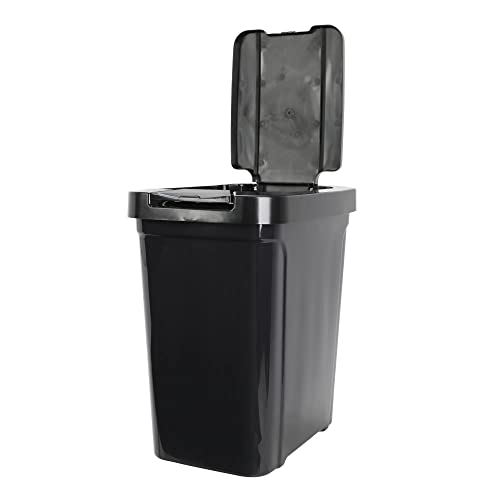 Пластична конзерва за отпадоци, 7,6 галон пластична конзерва за отпадоци, допрете го горниот капак за отпадоци, корпа за отпадоци за отпадоци,