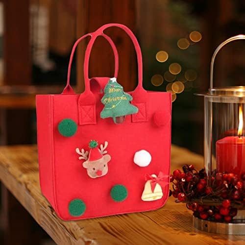 Менолана 2 парчиња Божиќна Торба За Подароци На Дедо Мраз Подарок Торба Вреќа Сегашни Торби За Чување Торби Божиќна Забава Фаворизирајте Материјали