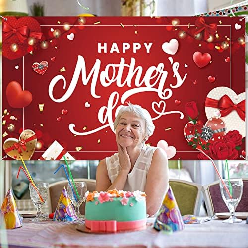 Среќен Ден На Мајката Украси Банер, Денот На Мајката Позадини Љубов Срце За Фотографија, Денот На Мајката Позадини Партија Материјали Декор