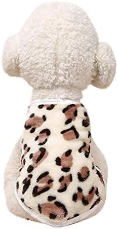 Мал џемпер за кучиња женско милениче за есенско милениче и печатено биста куче леопард облека за зимски миленичиња материјали