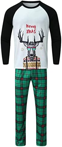 XBKPLO Божиќни елени печати врвни PJs Поставени панталони Облека Семејство Семејство Појавување на Семејски Семеми, кои одговараат на