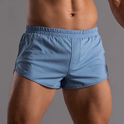 Bmisegm боксерски шорцеви за мажи спакувани мажи летни цврсти памучни панталони еластични ленти лабави мажи удобност мека долна