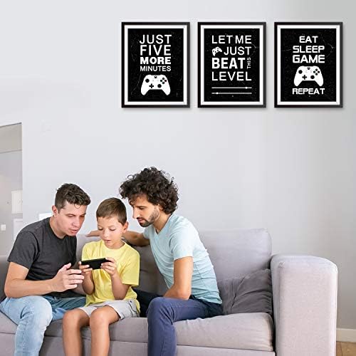 Постери за смешни видео игри Симими - сет од 3 нерасположени гејмерски тематски декор, контролор на Xbox, гејмер, спална соба за тинејџерски момче, соба за игри, детска