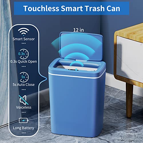 Homegician Trash Can со капак, 4,2 галон/16L Електричен ѓубре може автоматски без допир, конзерва за отпадоци на сензори за