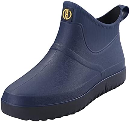 Машки чизми за дожд на глуждот, водоотпорни чизми во Челси Мода случајно на отворено водоотпорни чизми за дожд на глуждот се лизгаат на чевли