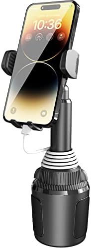 1Zero Rock Solid Cup Holder телефон монтирање за автомобил со низок профил без тресење долга рака 2in1 воздушен вентил Телефонски монтирање