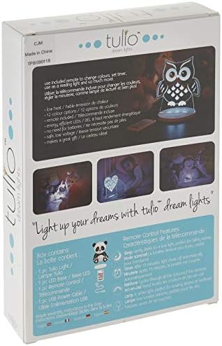 Tulio Светла од соништата ноќно светло - Најдобра ламба за деца за деца за деца/девојчиња, далечински управувач, USB моќност,
