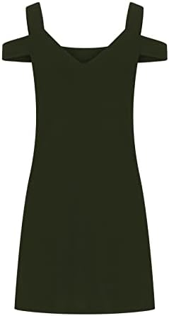 Comigeewa vneck Spandex фустани за дами есен лето без ремен на кратки ракави миди случајни секси обични фустани тинејџерка 2023