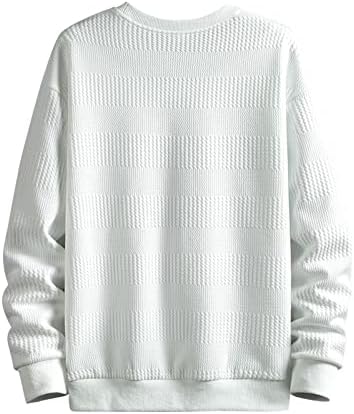 Џемпери за мажи, 2023 година пролет Нова тренд боја Топ маица Обичен младински екипаж со долги ракави џемпер за пулвер