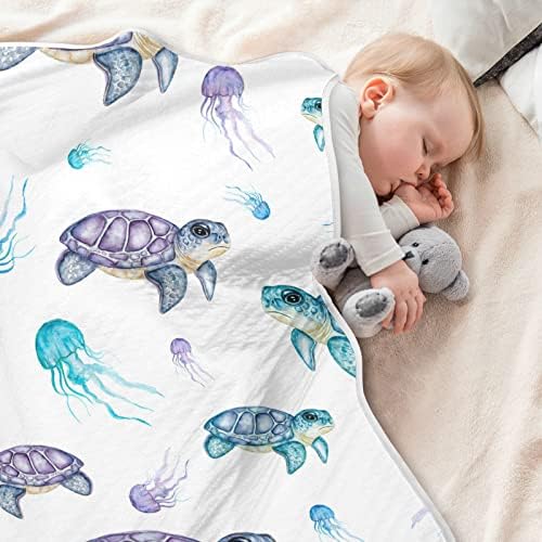 Слатки желки медуза бебешки ќебиња за момчиња супер меко топло дете ќебиња за девојки лесен креветче ќебе фрли ќебе за креветчиња за креветчиња новороденче унисек