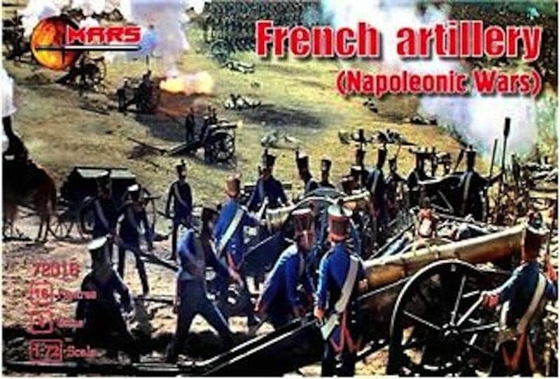 Марс бројки 7-1/72 Наполеонски војни Француска артилерија +4 пиштоли, комплет за модели