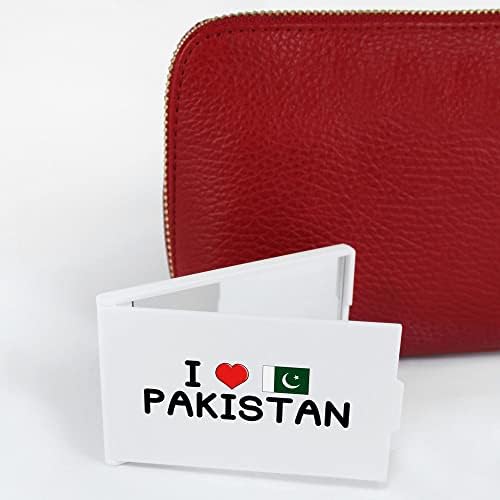 Азиеда „Го сакам Пакистан“ Компактен/огледало за шминка за патување/џеб