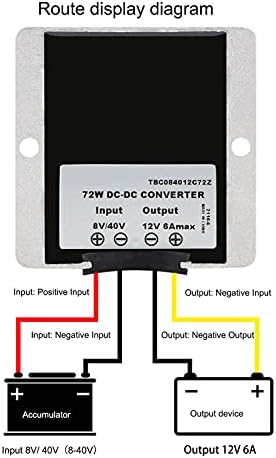 Регулатор на конвертор на електрична енергија DC до DC 8V-40V до 12V 6A 72W TBC084012C72Z алуминиумска легура Алуминиумска