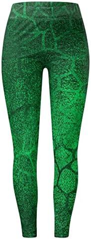 Dsенски Paddstripes на ДСОДАН, со среќа зелени панталони, панталони за вежбање, печатени хеланки за јога што работи пилатес салата