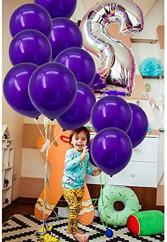 Тонифул 100 Еез Темно Виолетова Лаванда Латекс Балони 10 Инчни Големи Балони За Забави Со Хелиум За Свадбена Роденденска Церемонија