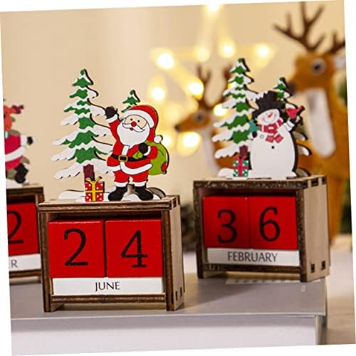 PRETYZOOM 4 поставува Рачен Креативен Блок Датум Божиќни Блокови Година Канцеларија На Одмор Биро Дома Одбројување Декорација Украси